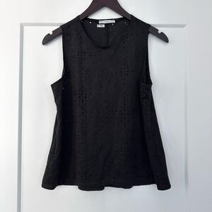RIPE Black Faux Suede Sleeveless Tank Top